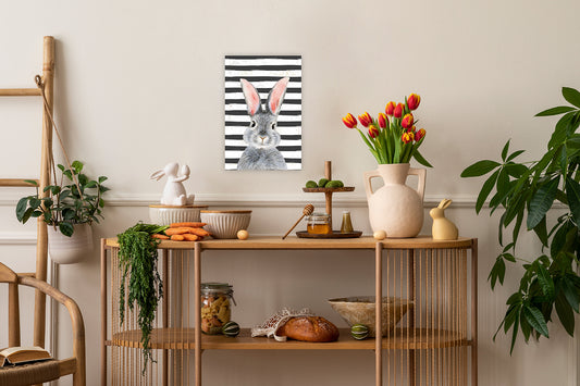 Metal sign - Striped hare