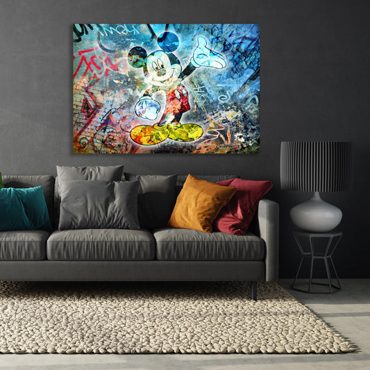 Acrylglasbild - Graffiti Mickey