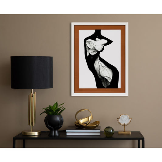 Rahmenbild mit Acrylpassepartout - Body Blossom Einrichtungsbeispiel