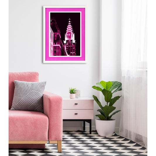 Rahmenbild mit Acrylpassepartout - New York Einrichtungsbeispiel