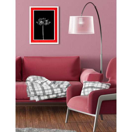 Rahmenbild mit Acrylpassepartout - Dark Blossom Einrichtungsbeispiel