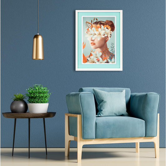 Rahmenbild mit Acrylpassepartout - Beauty Einrichtungsbeispiel