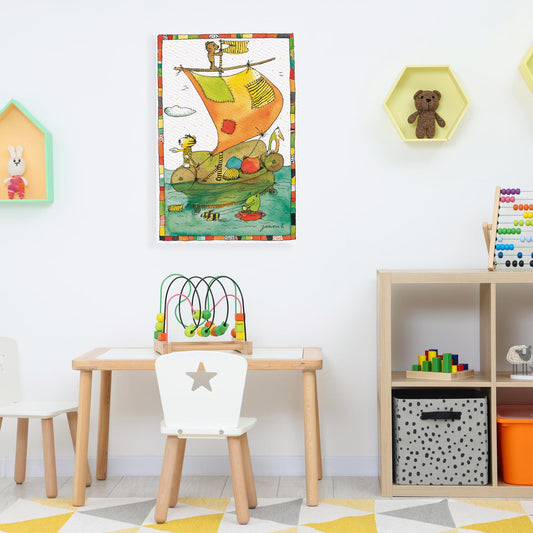 Impression sur toile Janosch - Tiger Duck Boat