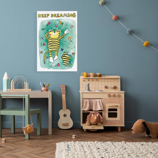 Impression sur toile Janosch - Keep dreaming Tiger