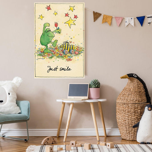 Janosch canvas print - Just smile frog