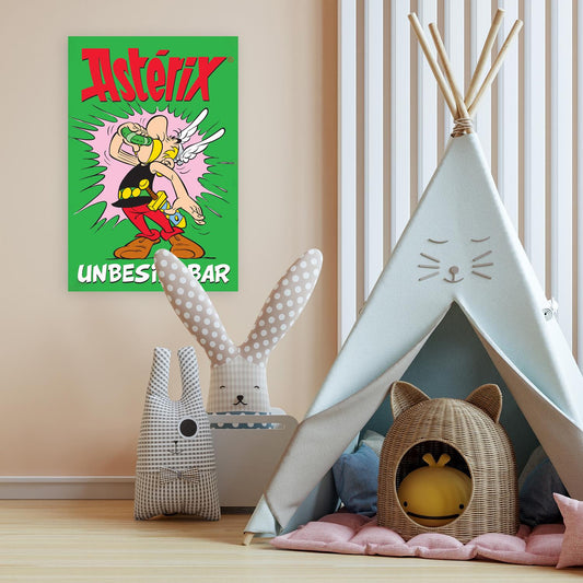 Leinwandbild - Asterix unbesiegbar Grün