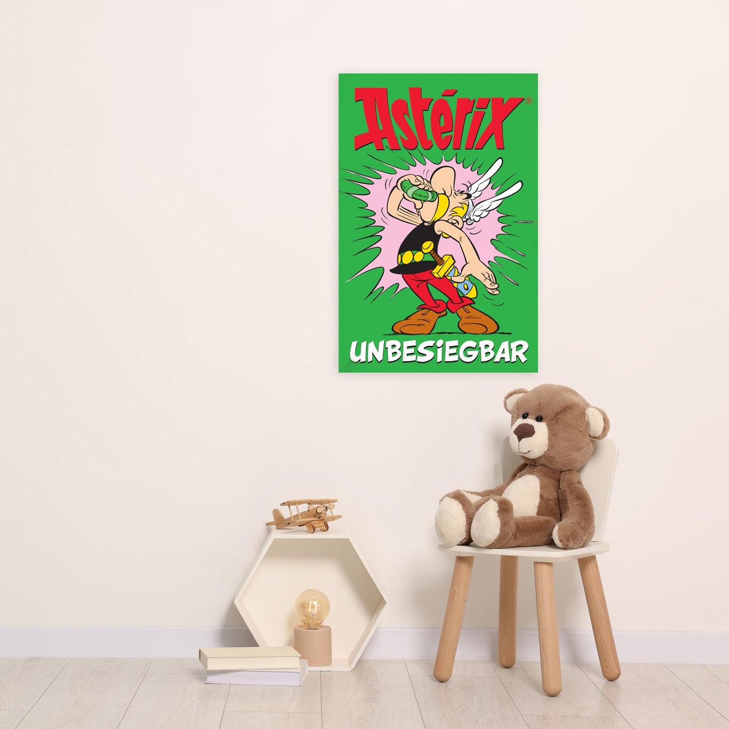 Leinwandbild - Asterix unbesiegbar Grün