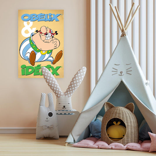 Leinwandbild - Obelix und Idefix