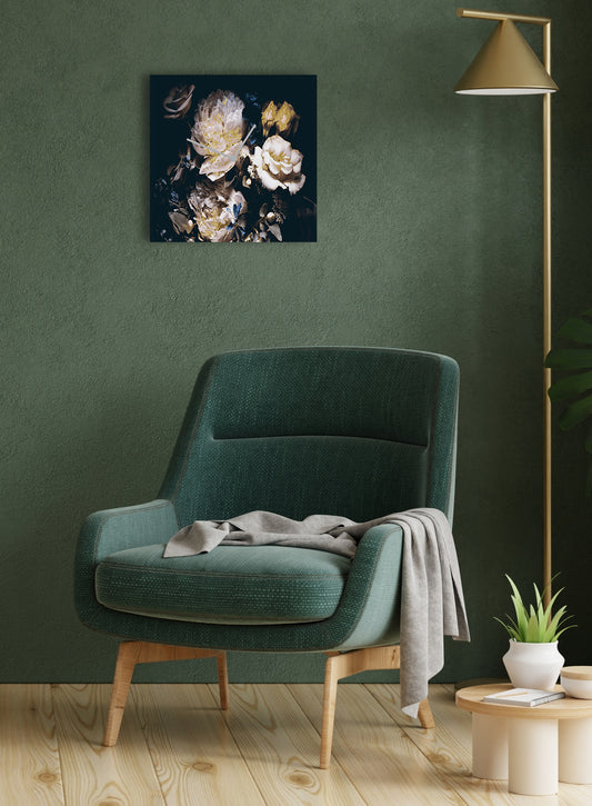 Golden Flower Blattgold-Uhr