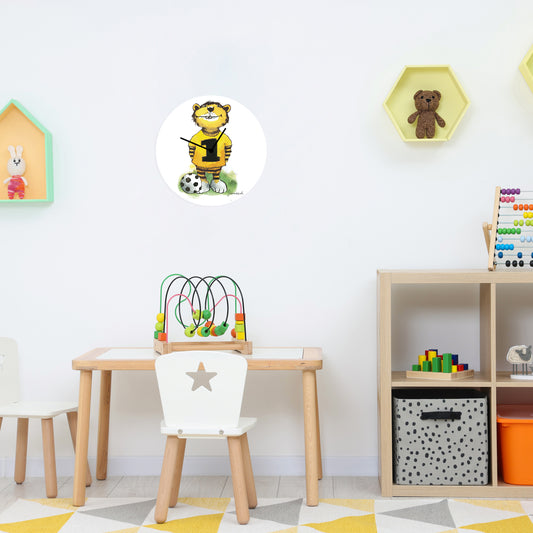 Janosch acrylic glass clock - football tiger