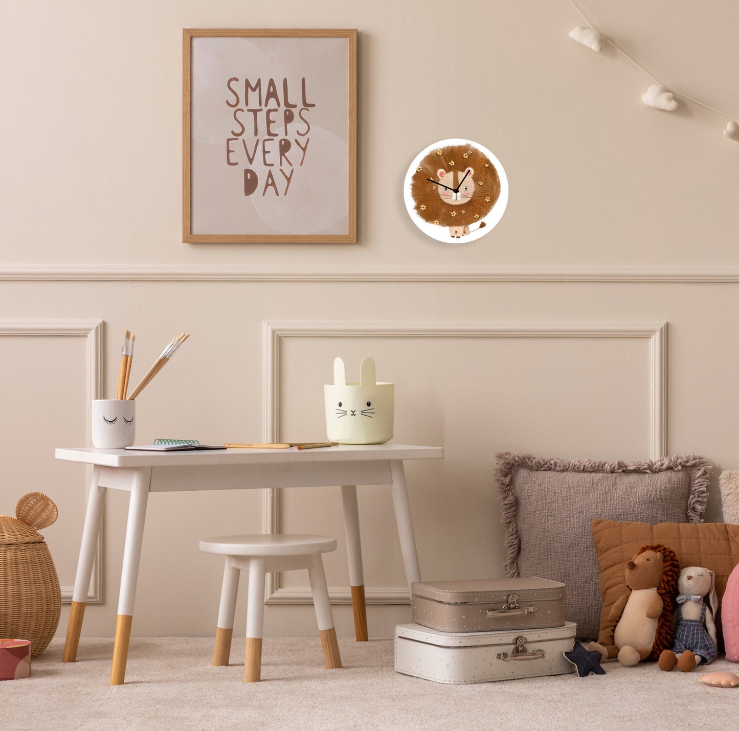 Acrylglas-Uhr - Löwe