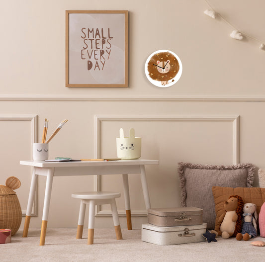 Acrylic glass clock - lion