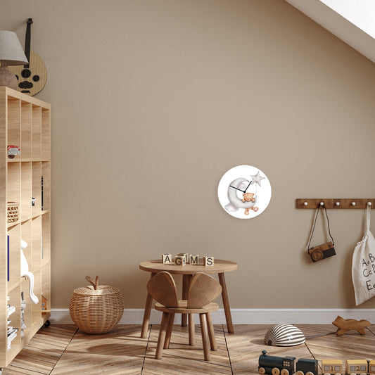 Acrylic glass clock - Moon Bear