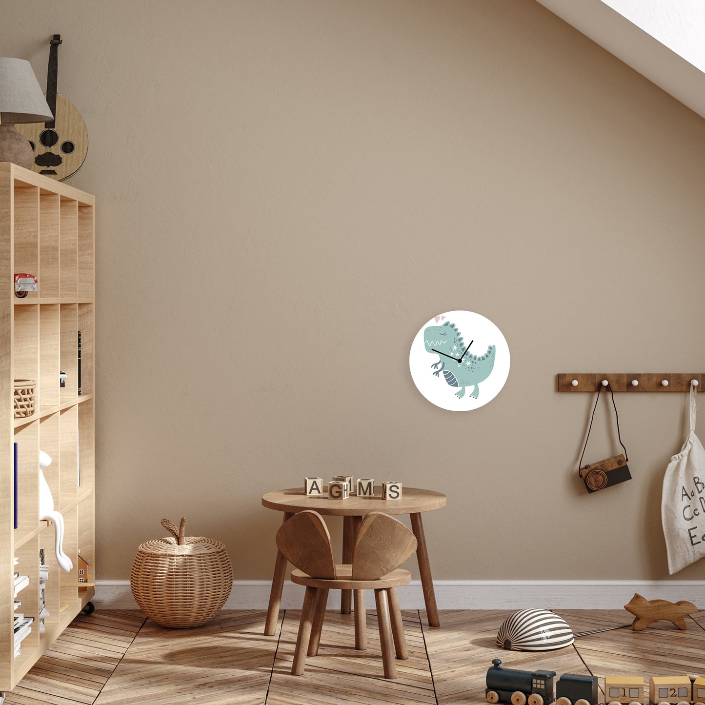 Acrylic glass clock - Dinosaur