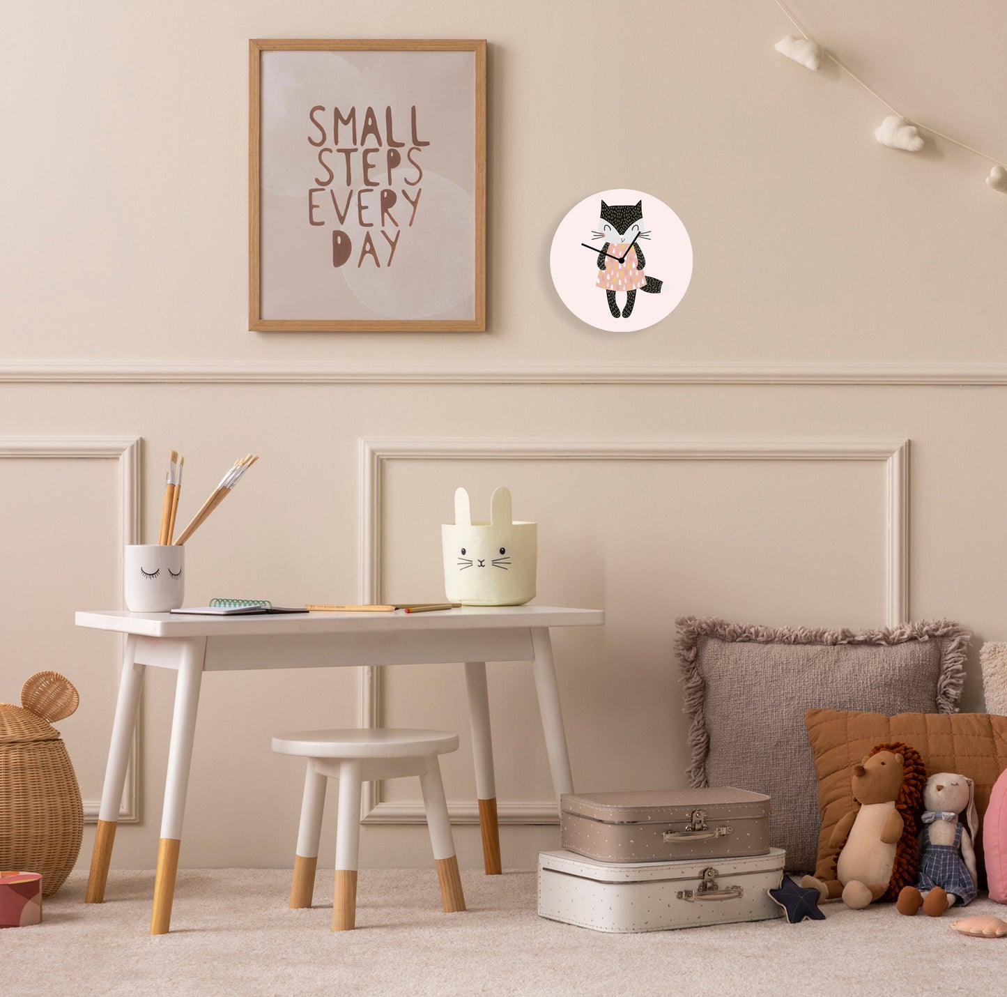 Acrylic glass clock - Cute cat