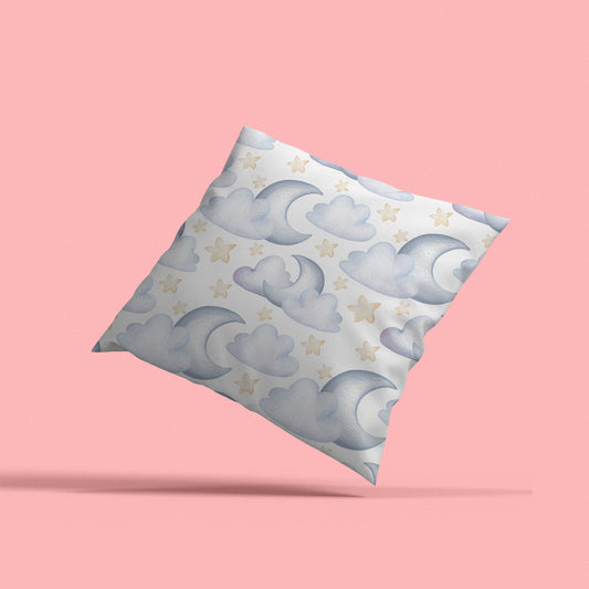 Kissenbezug - Mond und Wolken