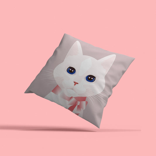 Pillowcase - Cute white cat