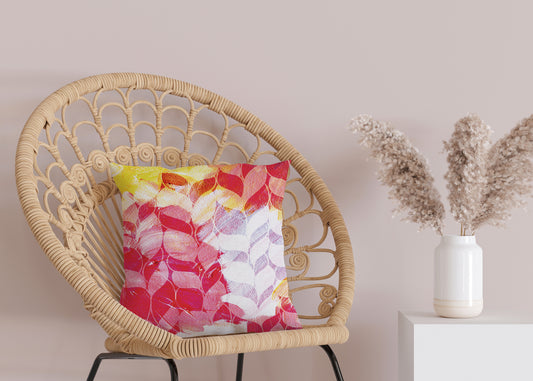 Kissenbezug - Rot und weißes Muster