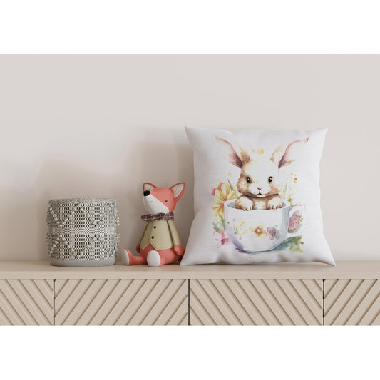 Kissenbezug - Hase in Tasse