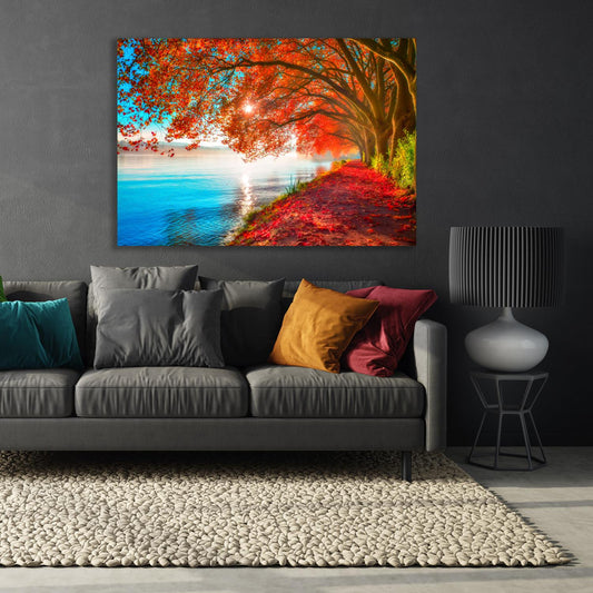 Acrylglasbild - Platanenallee am Baldeneysee II Wohnbeispiel