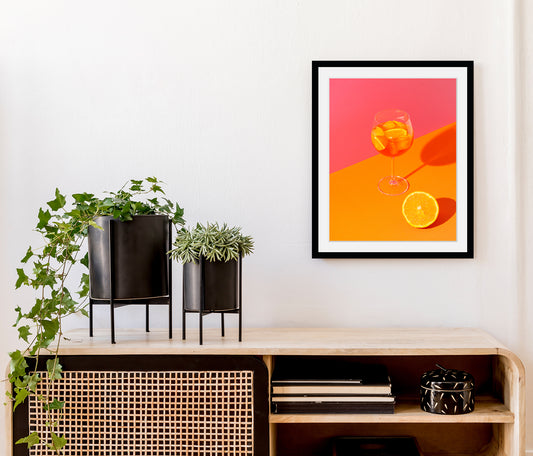Rahmenbild - Orange Drink Wohnbeispiel