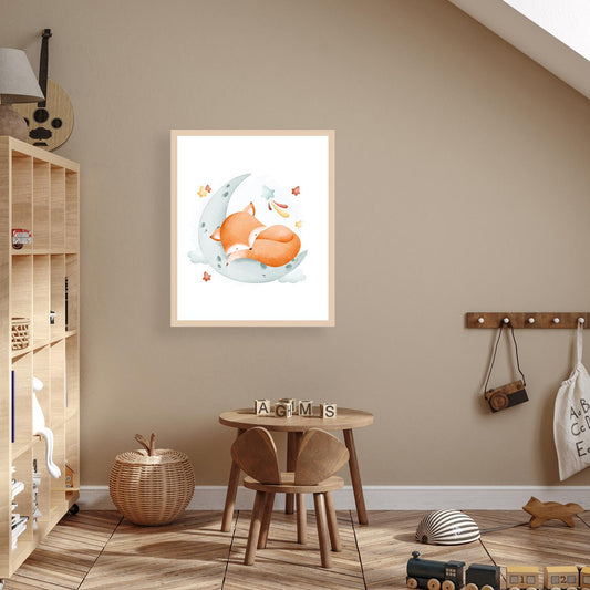 Frame picture - Sleeping fox