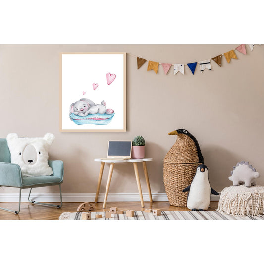 Frame picture - Sleeping rabbit