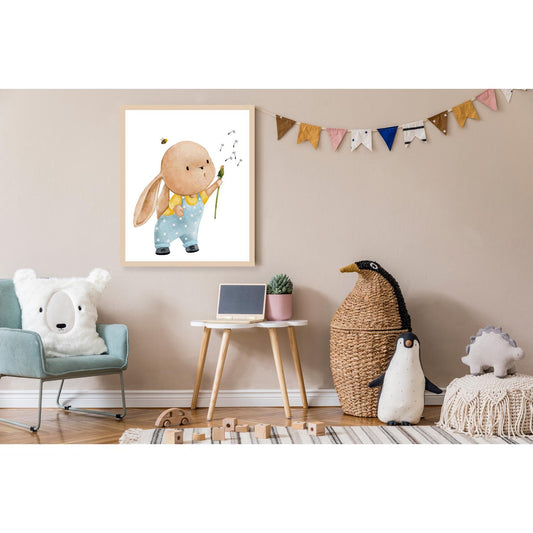 Frame picture - Rabbit with dandelion