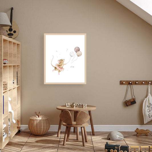 Frame picture - Little mouse with balloons