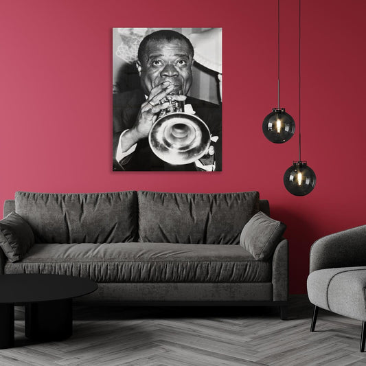 Acrylglasbild - Louis Armstrong Wohnbeispiel