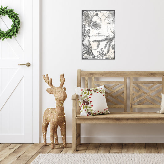 Blechschild - Christmas Greetings Wohnbeispiel