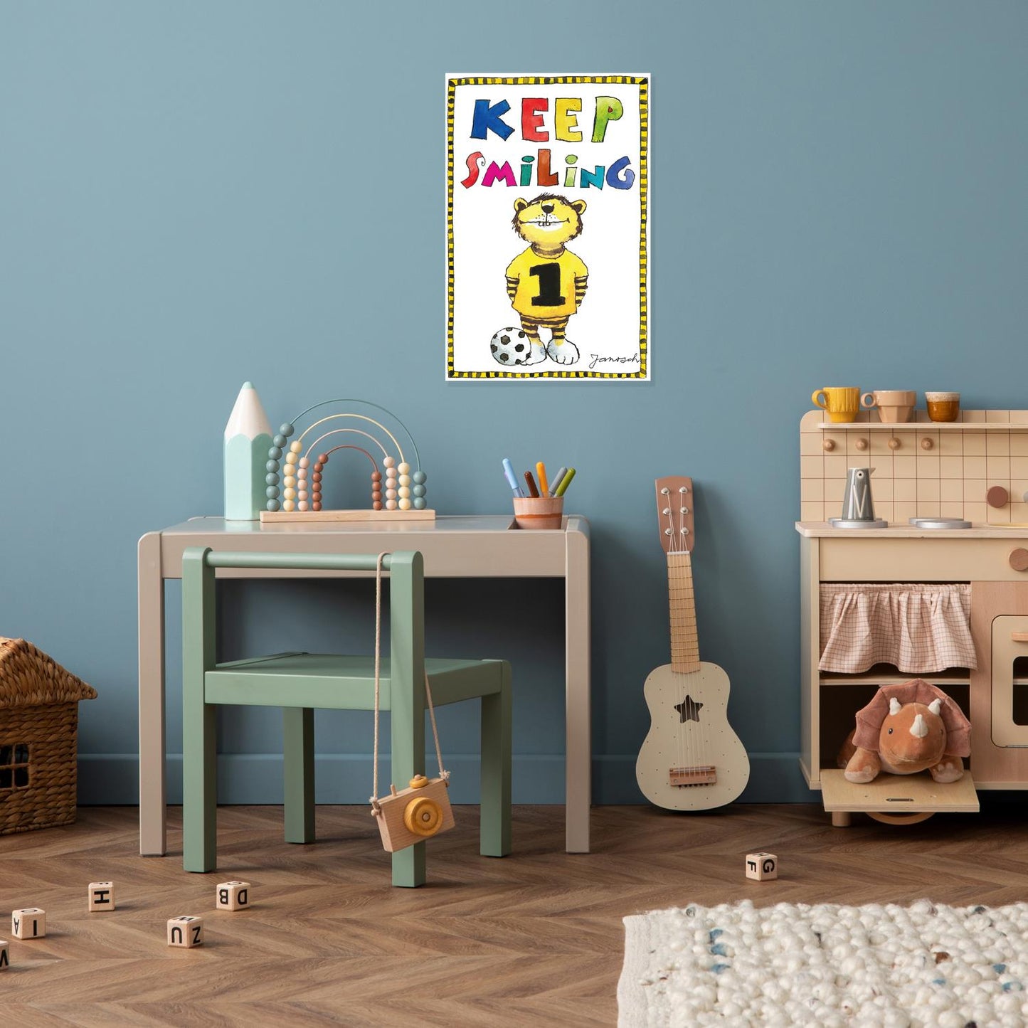 Janosch tin sign - Keep Smiling Football