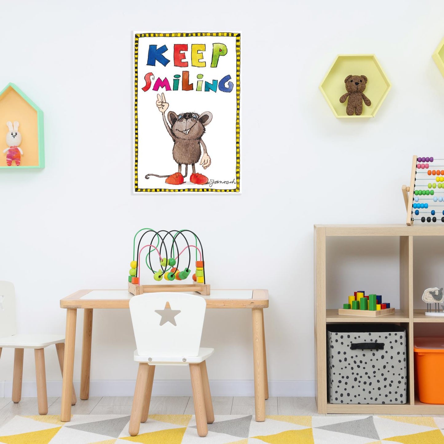 Janosch metal sign - Keep Smiling Bear