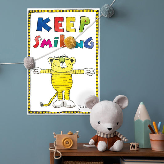 Janosch metal sign - Keep Smiling Tiger