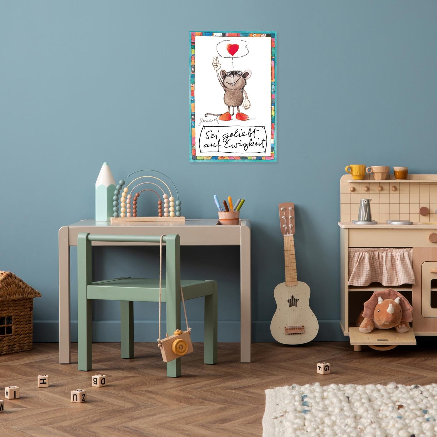 Janosch metal sign - Be loved forever