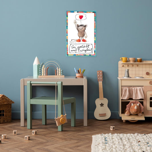 Janosch metal sign - Be loved forever