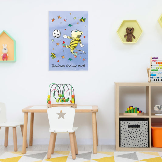 Janosch metal sign - Together we are strong