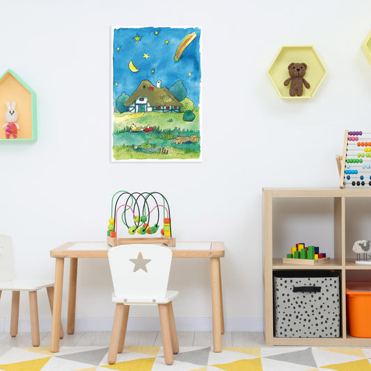 Plaque métallique Janosch - ciel nocturne