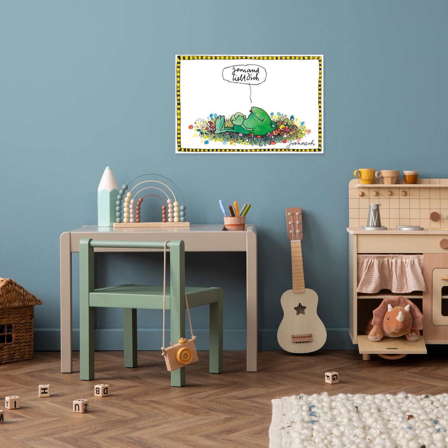 Plaque métallique Janosch - Quelqu'un t'aime