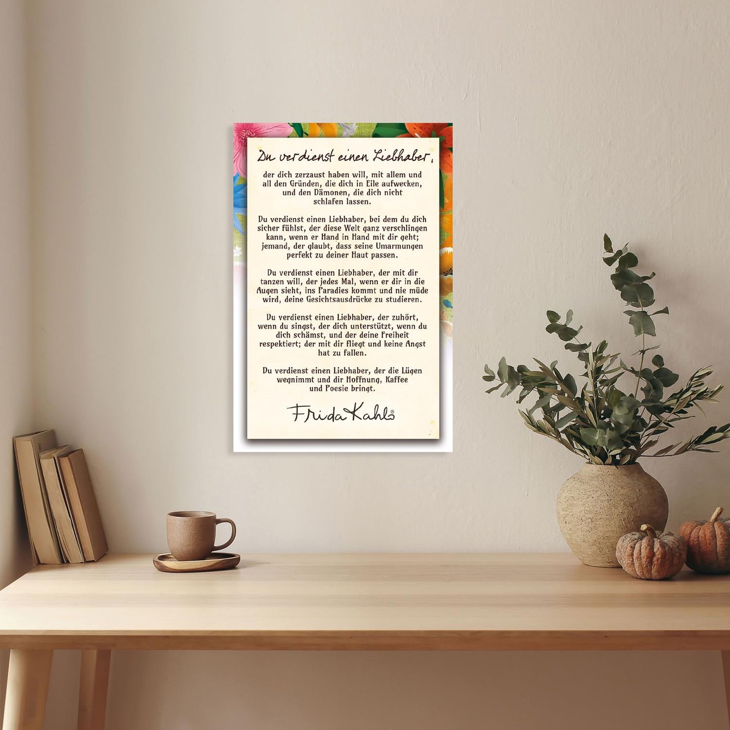 Frida Kahlo Blechschild - Liebhaber