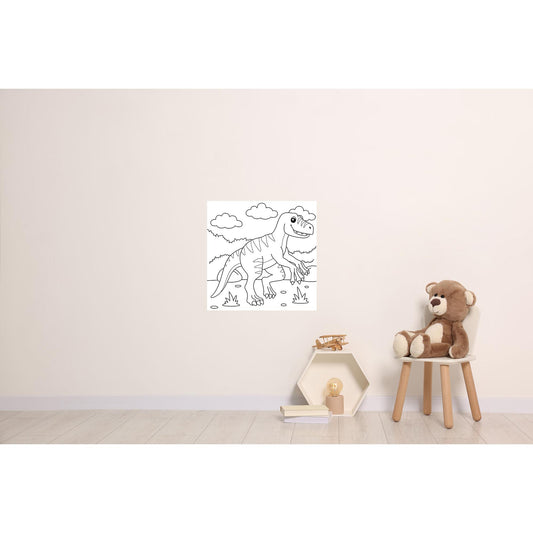 Bemalbares selbstklebendes Poster - Dino