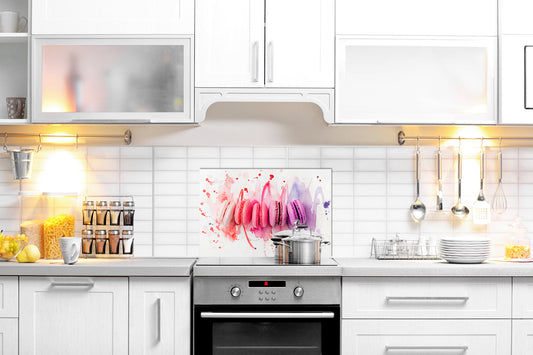 Spritzschutz - Macaroon Splash Wohnbeispiel