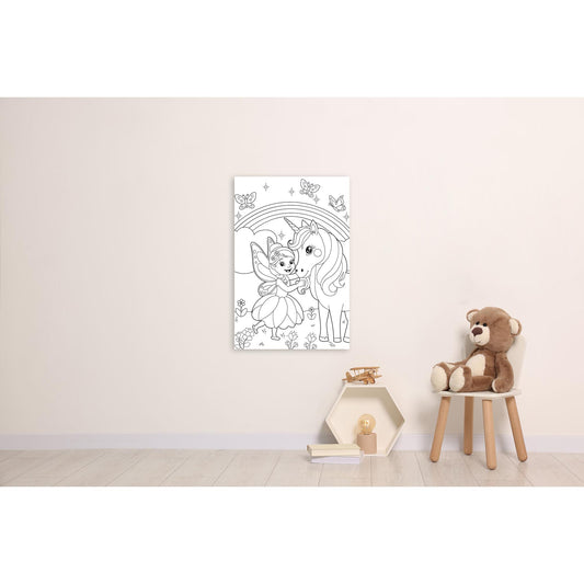 Bemalbares Whiteboard - Einhorn und Fee