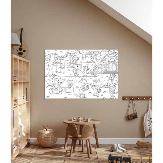 Bemalbares Whiteboard - Tierischer Spielplatz
