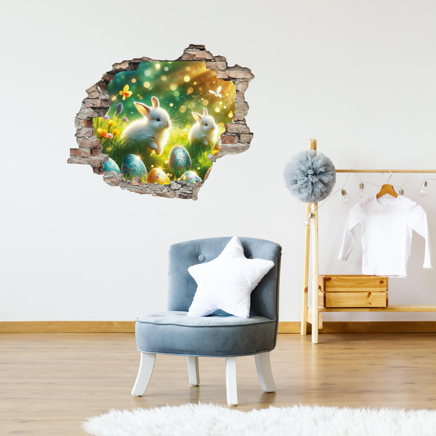 3D Wandtattoo - Fantasy Osterhasen