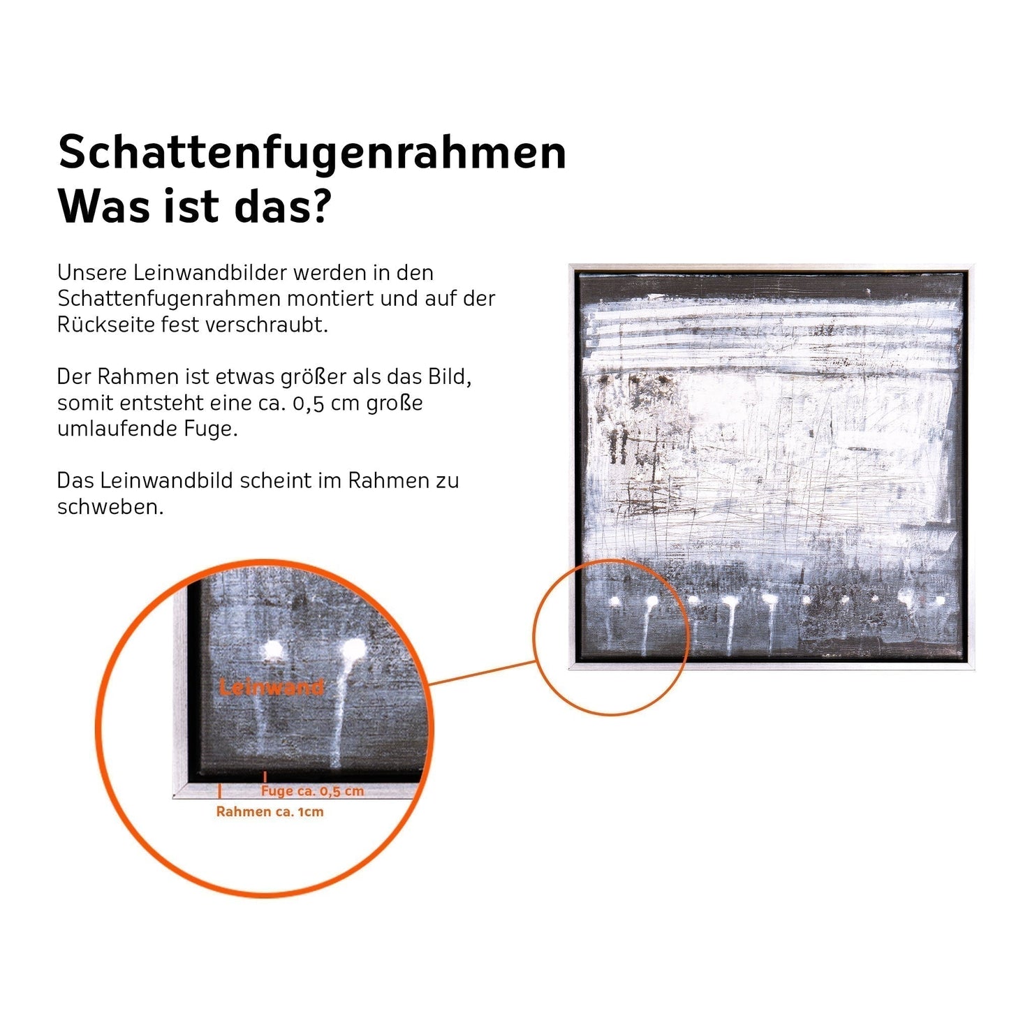 Canvas picture with shadow gap frame - Einar 40x60cm