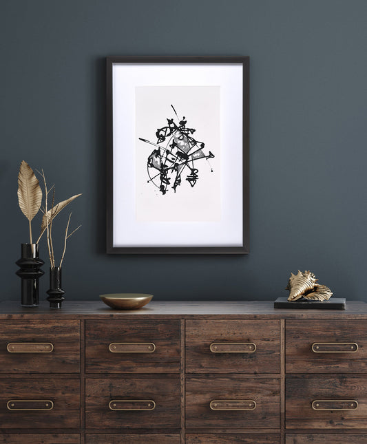 Rahmenbild - Ink Series 1/4 Wohnbeispiel