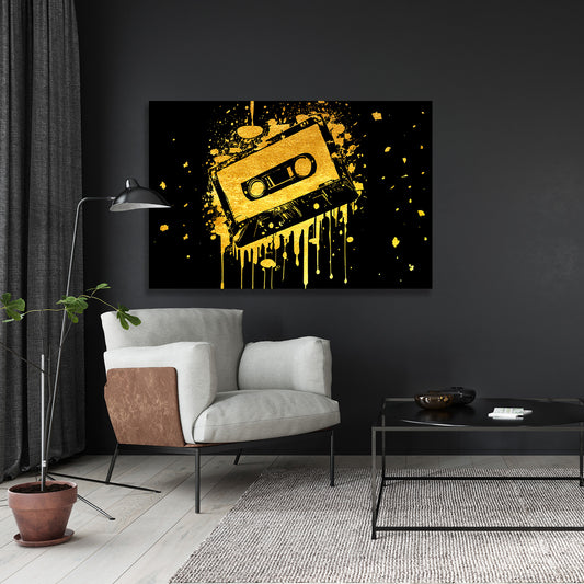 Blattgold Bild - Golden Tape Wohnbeispiel