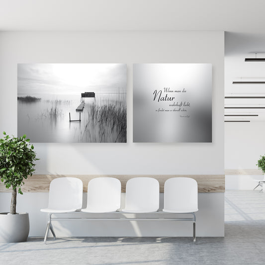 Leinwandbild - Natur wahrhaft lieben 3 - Einrichtungsbeispiel Foto