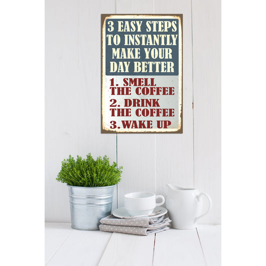 Blechschild - 3 Easy Steps.. Wohnbeispiel